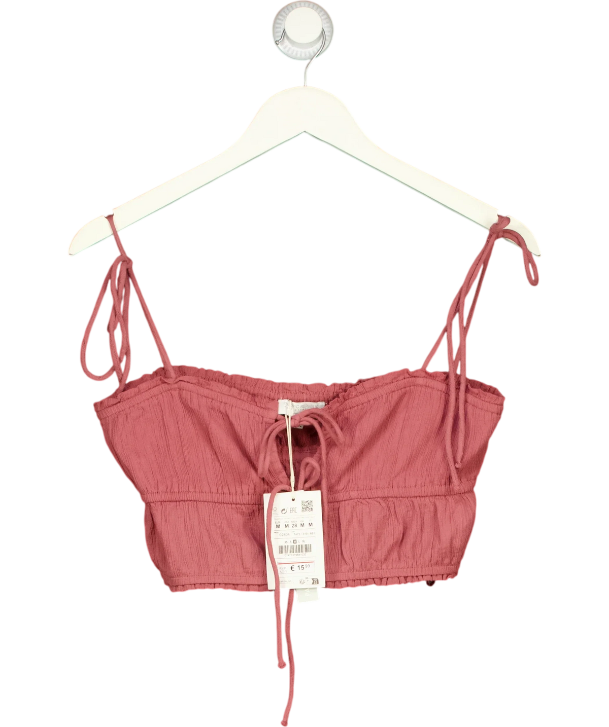 Pull&Bear Pink Dusty Pink Crop top, size UK M — front