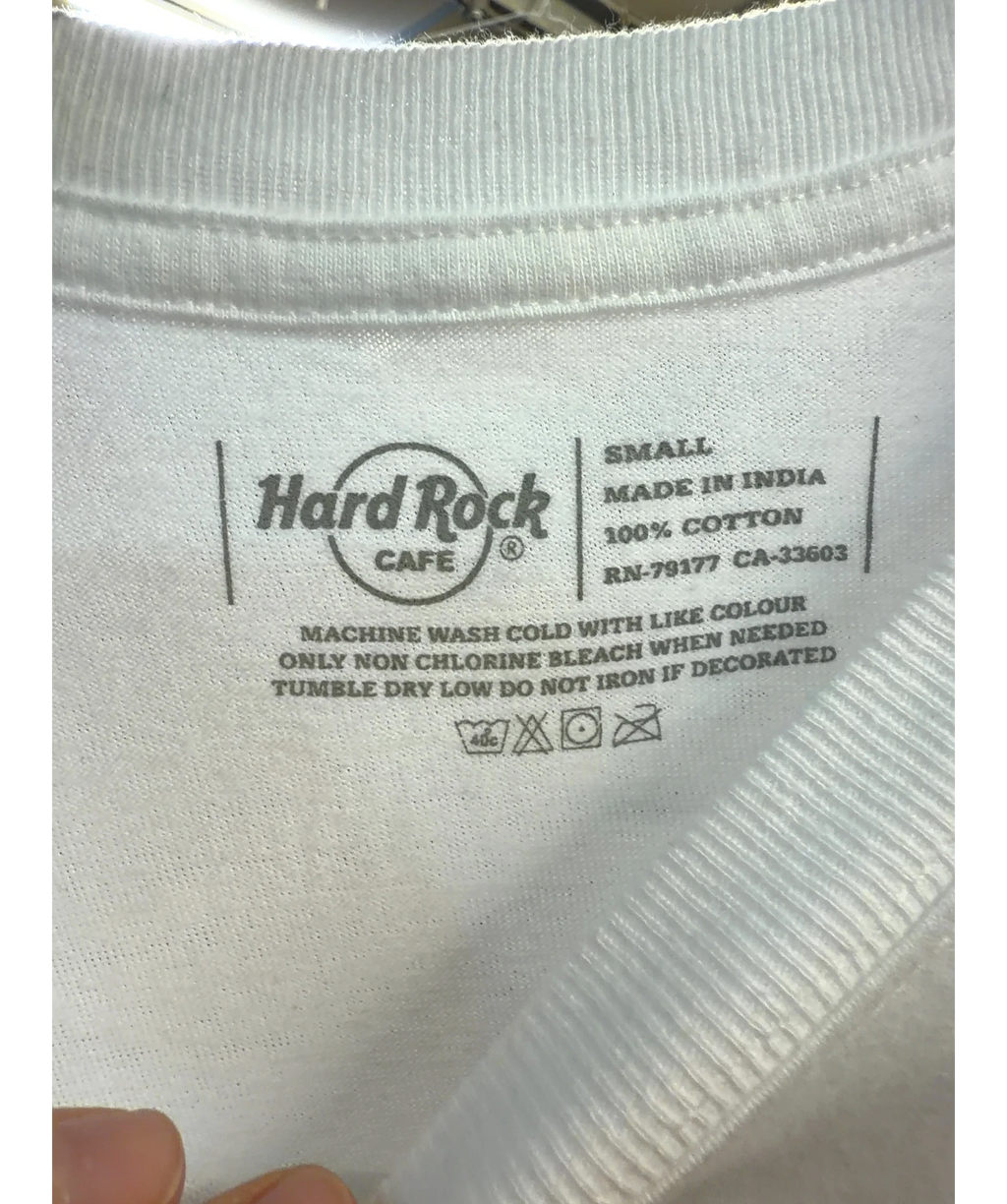Hard Rock Cafe White London short sleeve t-shirt, size UK S — detail