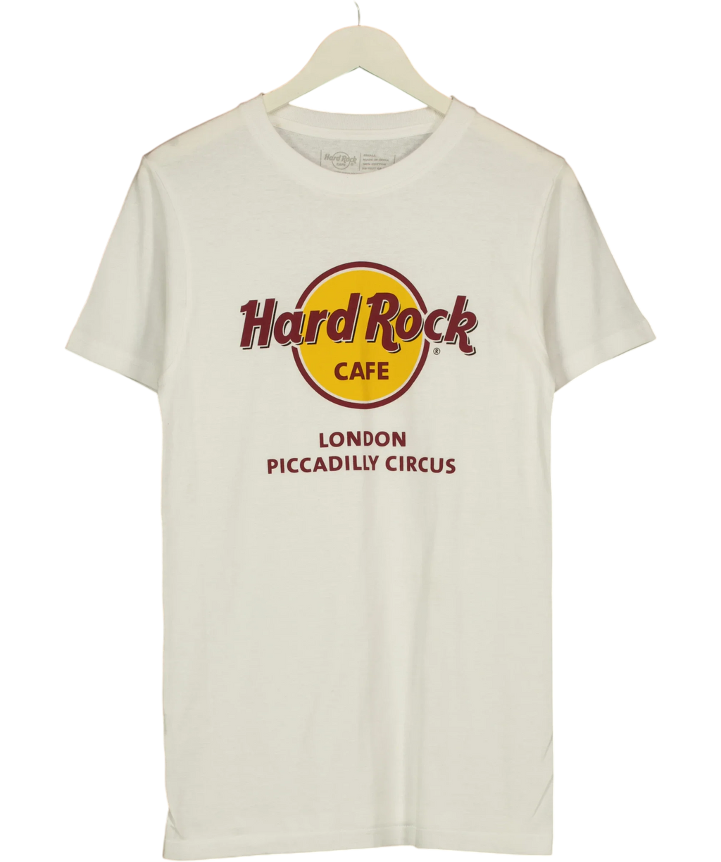 Hard Rock Cafe White London short sleeve t-shirt, size UK S — front