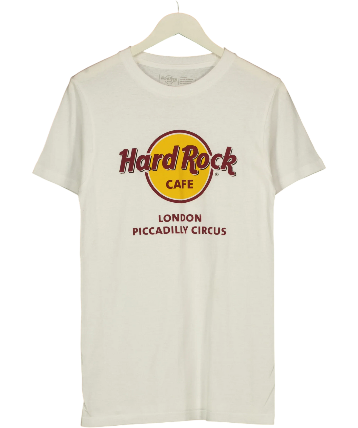 Hard Rock Cafe White London short sleeve t-shirt, size UK S — front