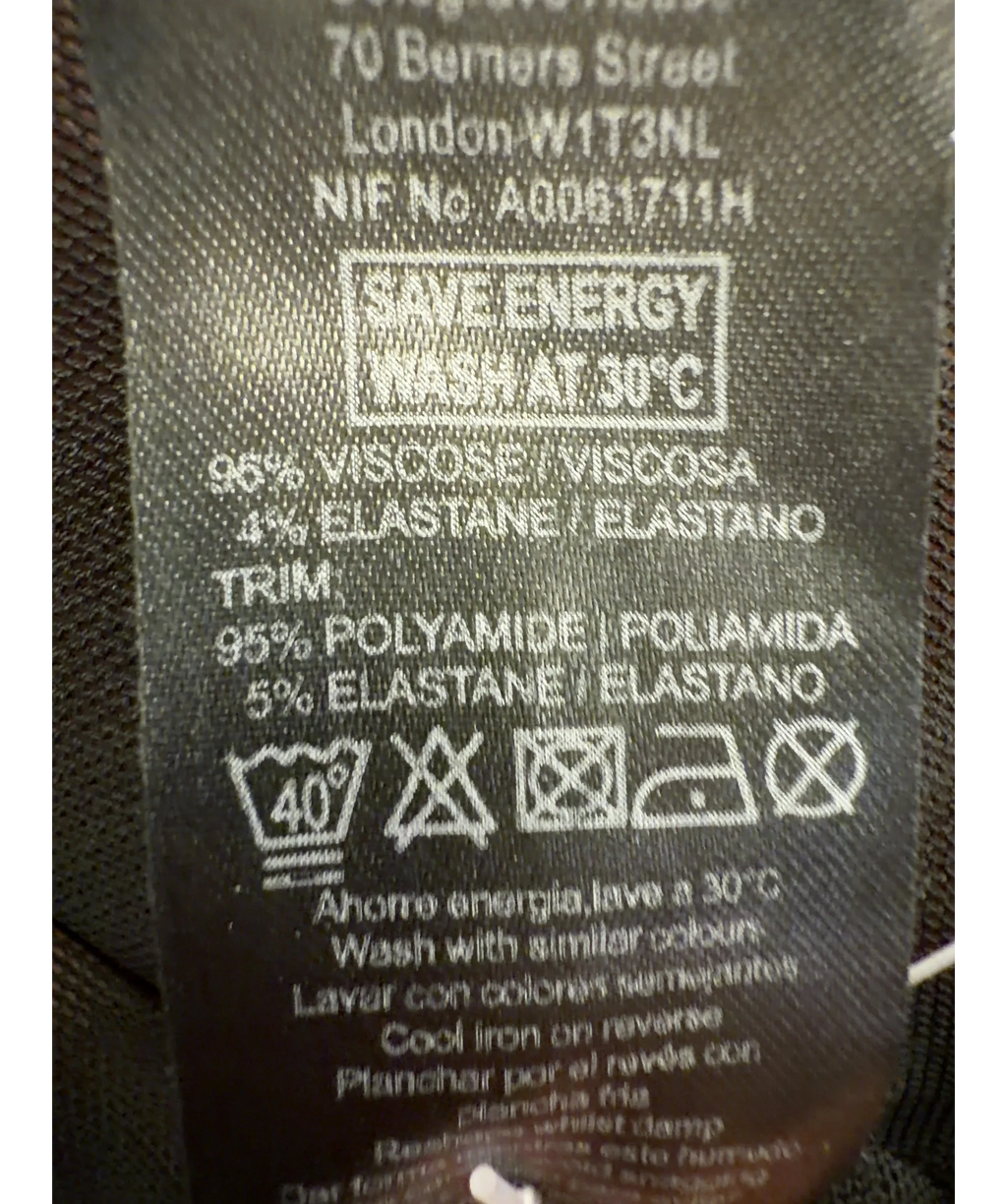 Miss Selfridge Black Colour, size UK 10 — label