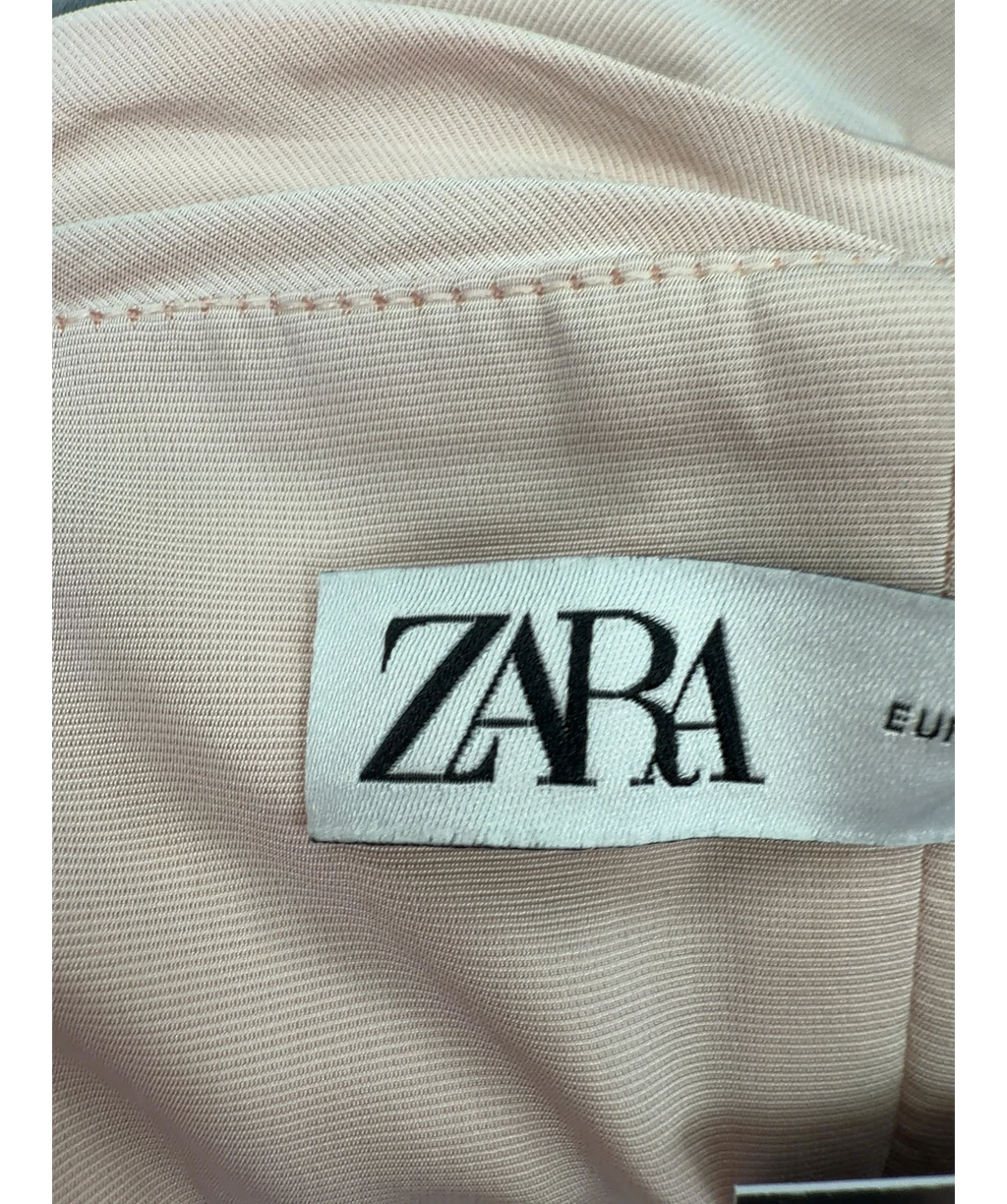 ZARA Pink ruched crop top, size UK L — detail