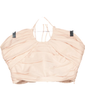 ZARA Pink ruched crop top, size UK L — front