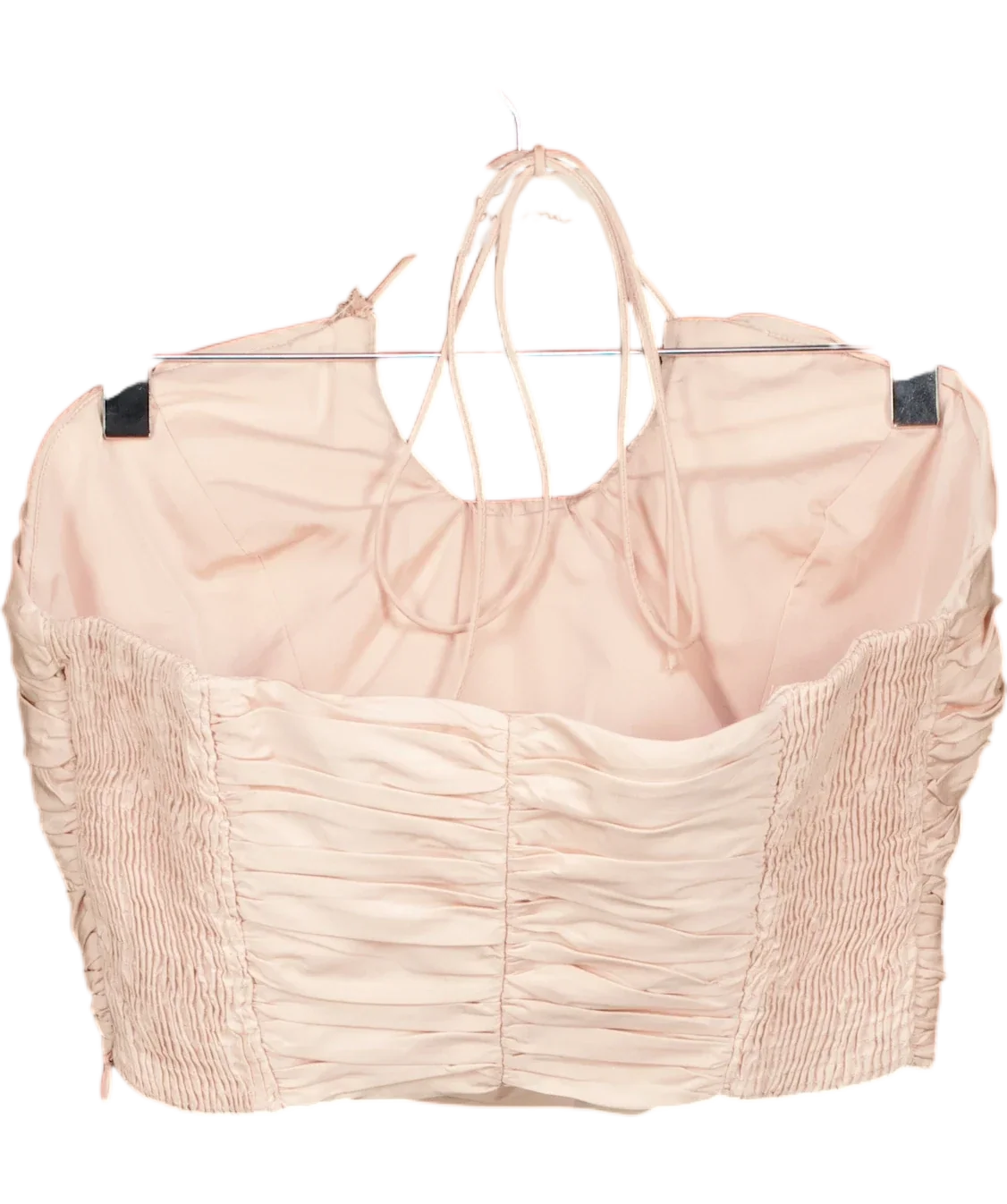 ZARA Pink ruched crop top, size UK L — back