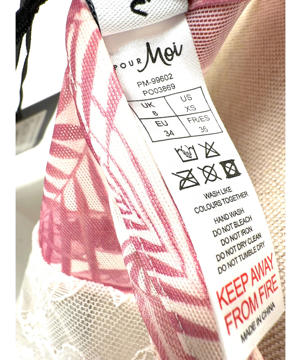 Pour Moi Pink Colour, size UK 8 — label