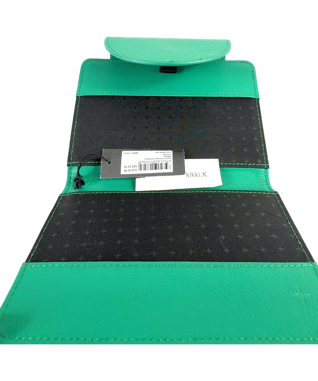 kikki.K Green MIDCITY NOTEBOOK HOLDER A6 — fabric detail