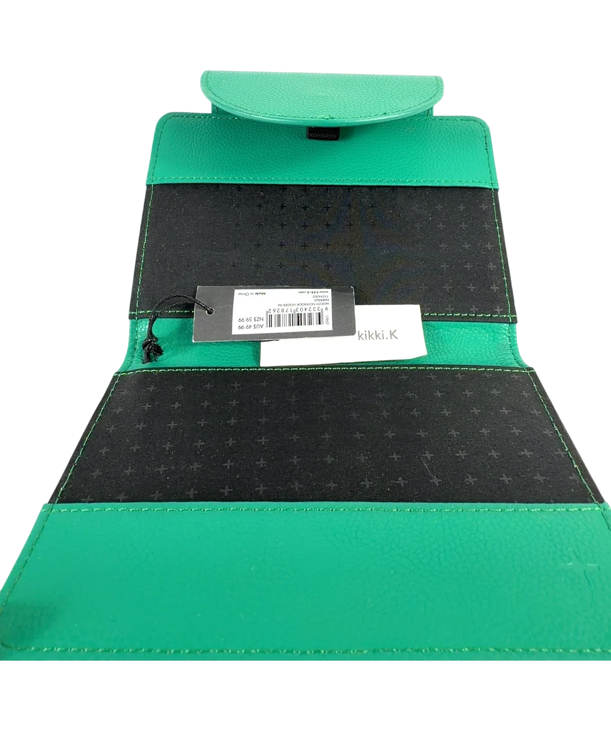 kikki.K Green MIDCITY NOTEBOOK HOLDER A6 — fabric detail