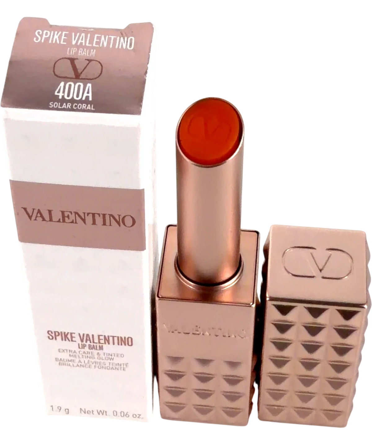 Valentino 400A Solar Coral SPIKE VALENTINO LIP BALM, size 1.9g — back