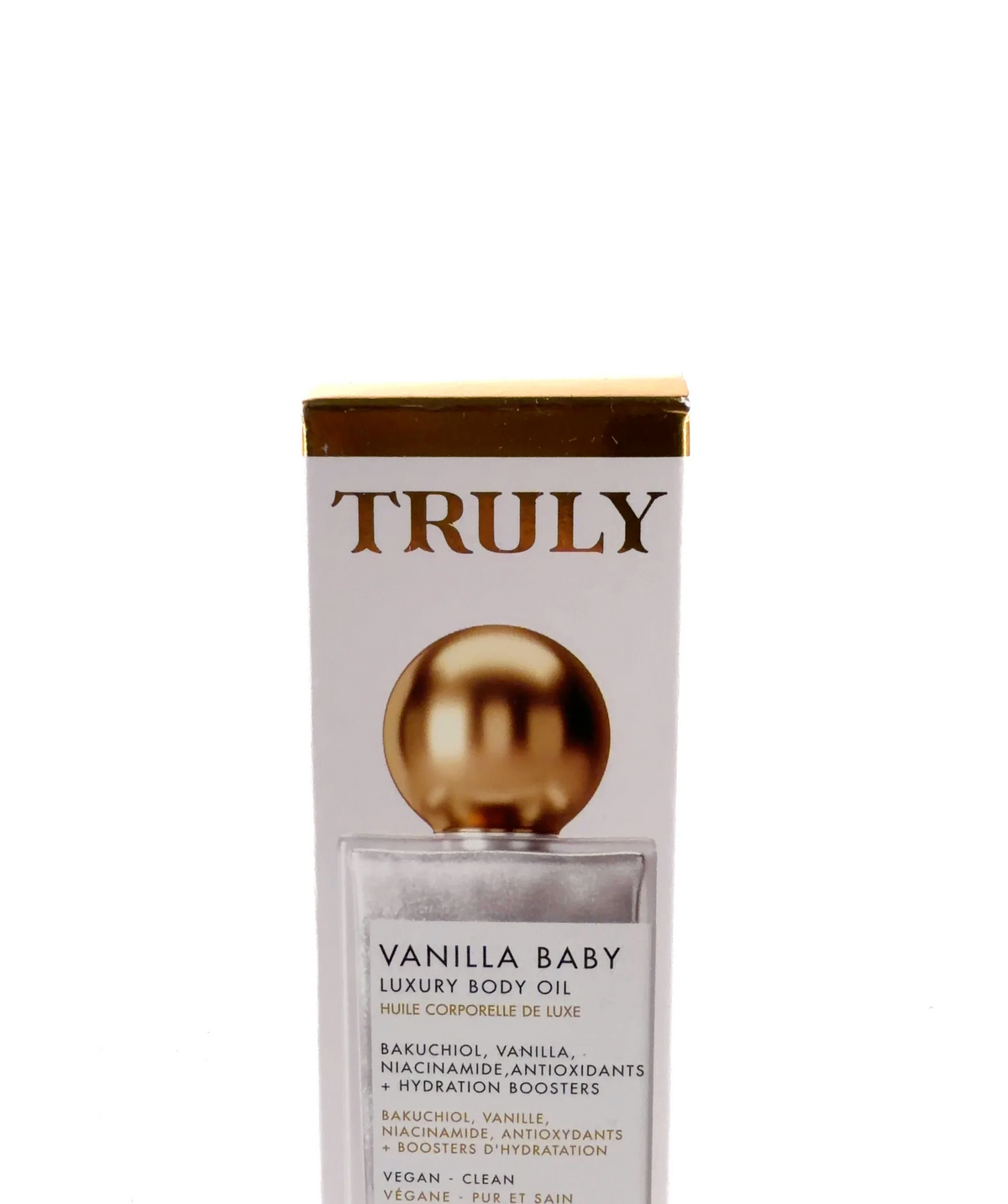 TRULY Vanilla Baby Luxury Body Oil, size 90ml — label
