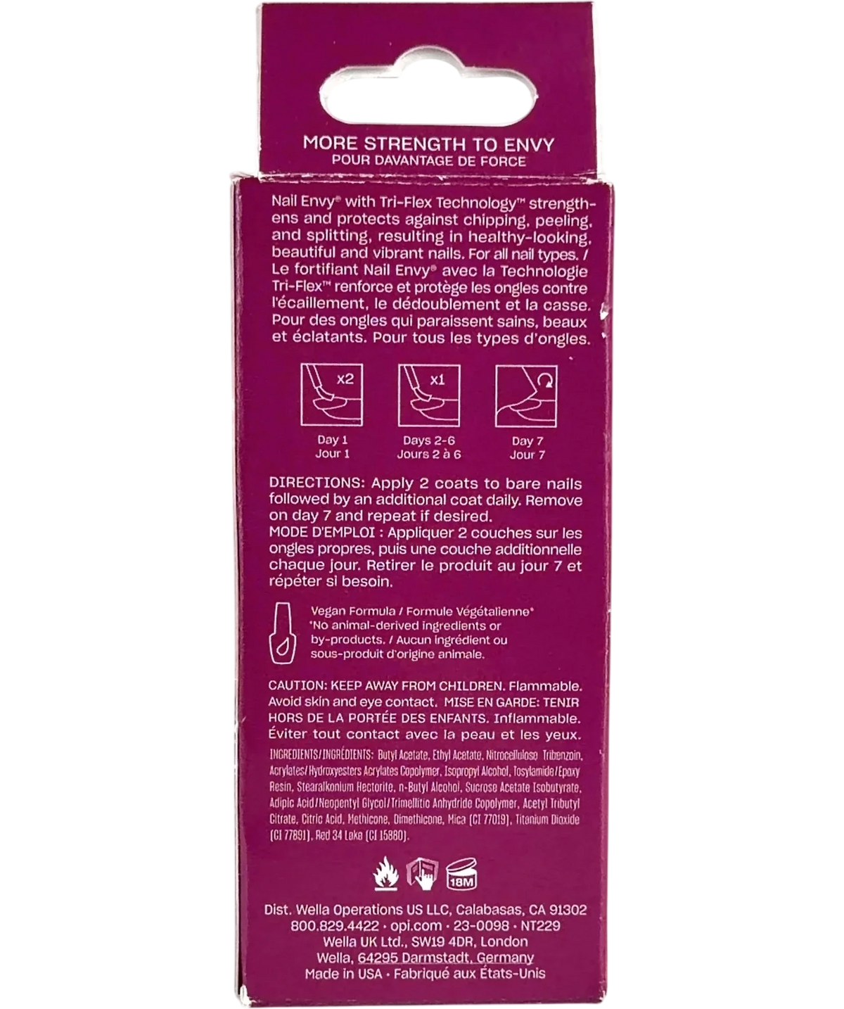 OPI POWERFUL PINK NAIL POLISH, size 15ml — back