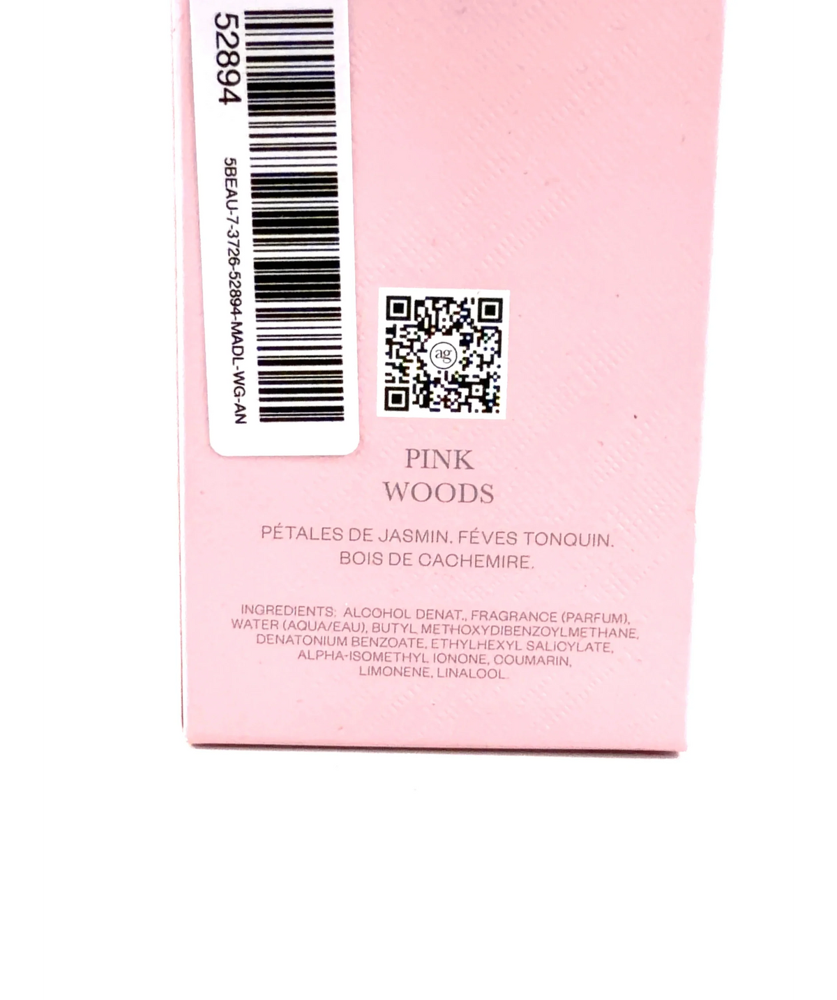 ariana grande PINK WOODS, size 30ml — fabric detail