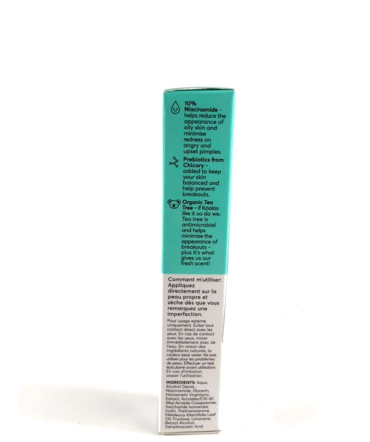 Super Facialist on the spot clarifying gel, size 15ml — fabric detail