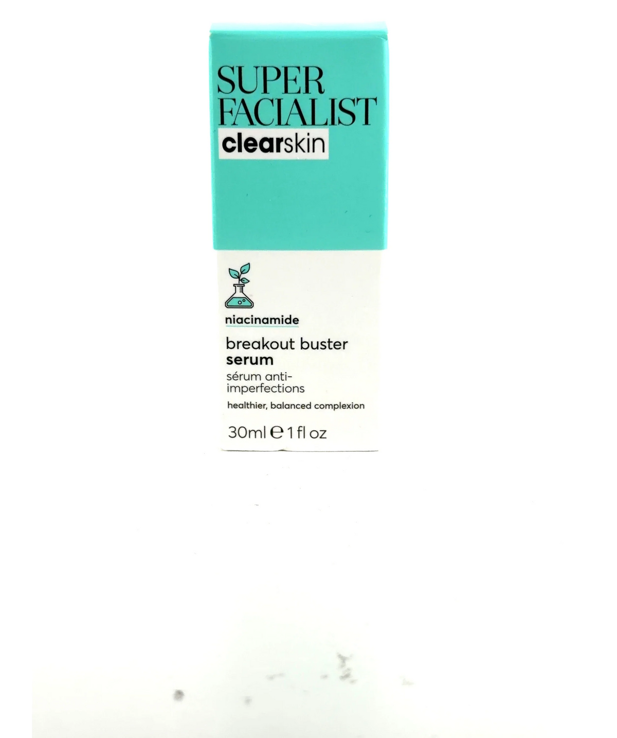 Super Facialist Clear Skin Breakout Buster Serum, size 30ml — care label