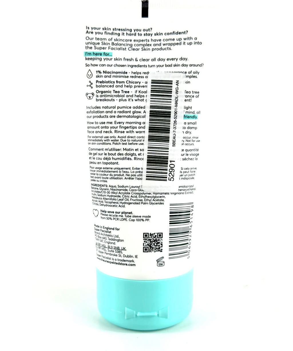 Super Facialist Clearskin Pore Clarity Daily Exfoliator, size 150ml — fabric detail