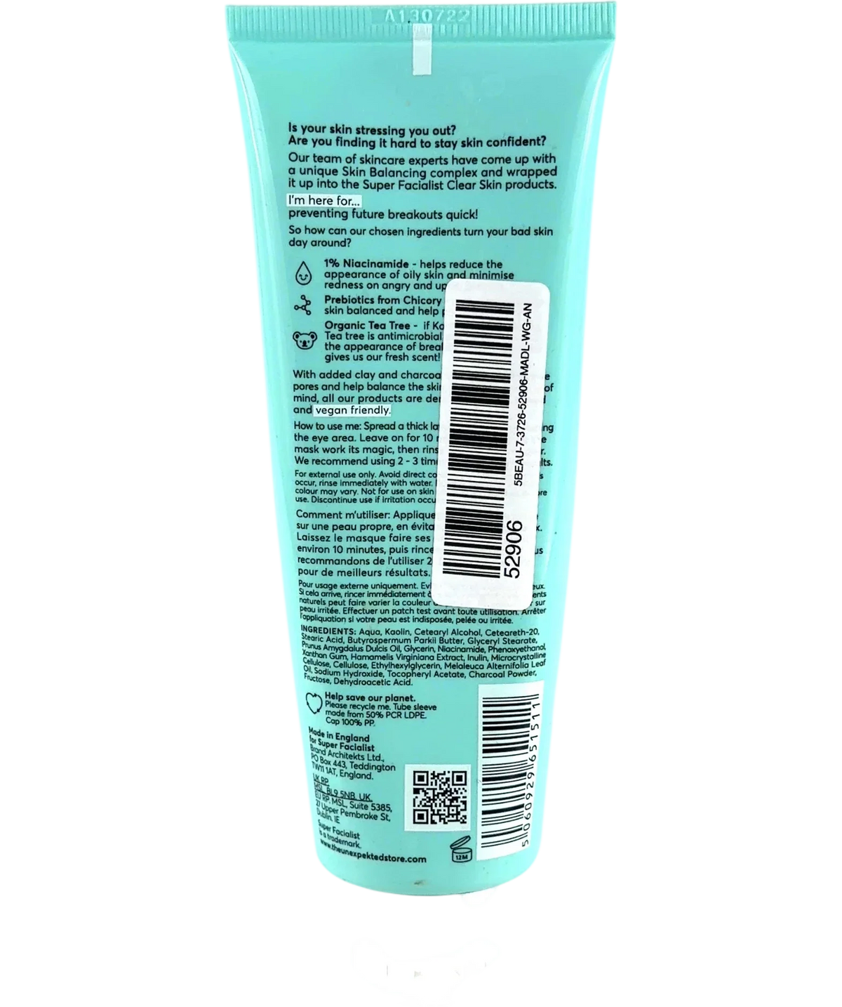 Super Facialist Clear Skin Clear Out Clarifying Mask, size 125ml — back