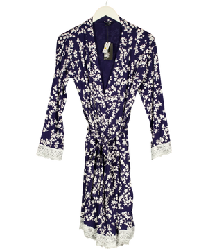 Pour Moi Sofa Loves Lace Jersey Wrap Dressing Gown UK 8