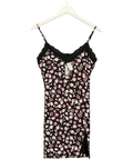 Pour Moi Black Sofa Loves Lace Hidden Support Soft Jersey Split Chemise, size UK 12 — front