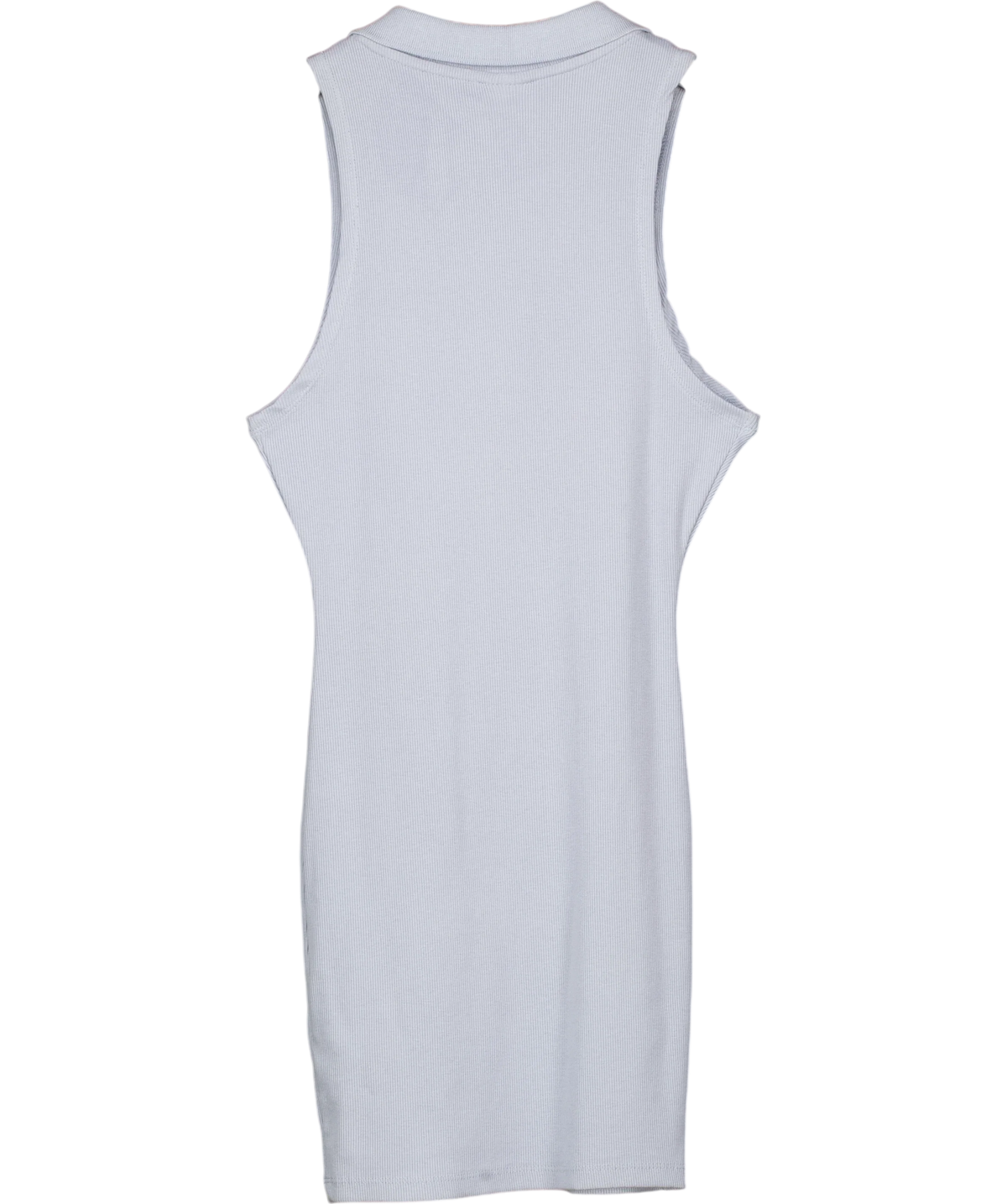 Slazenger light blue ribbed light blue sleeveless polo dress, size UK 8 — back