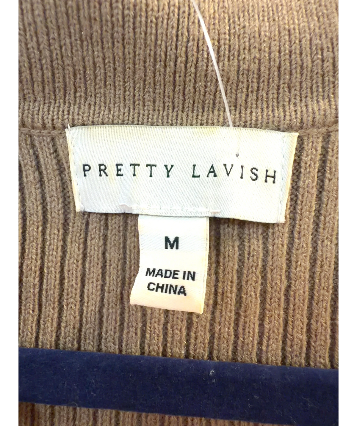 PRETTY LAVISH Brown Colour, size UK M — care label