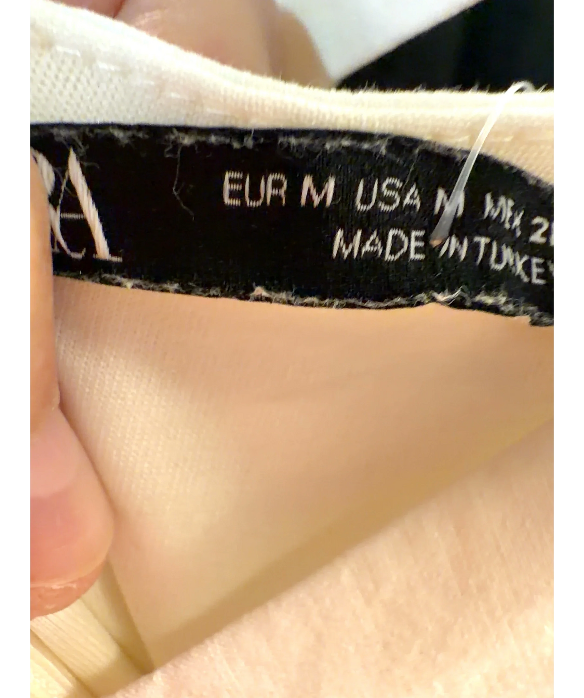ZARA White Colour, size UK M — care label