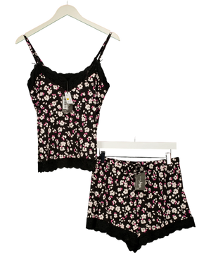 Pour Moi Sofa Loves Lace Black Pyjama Set UK 10