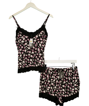 Pour Moi PM-23135 Black Floral Lace Pyjama Set UK 12