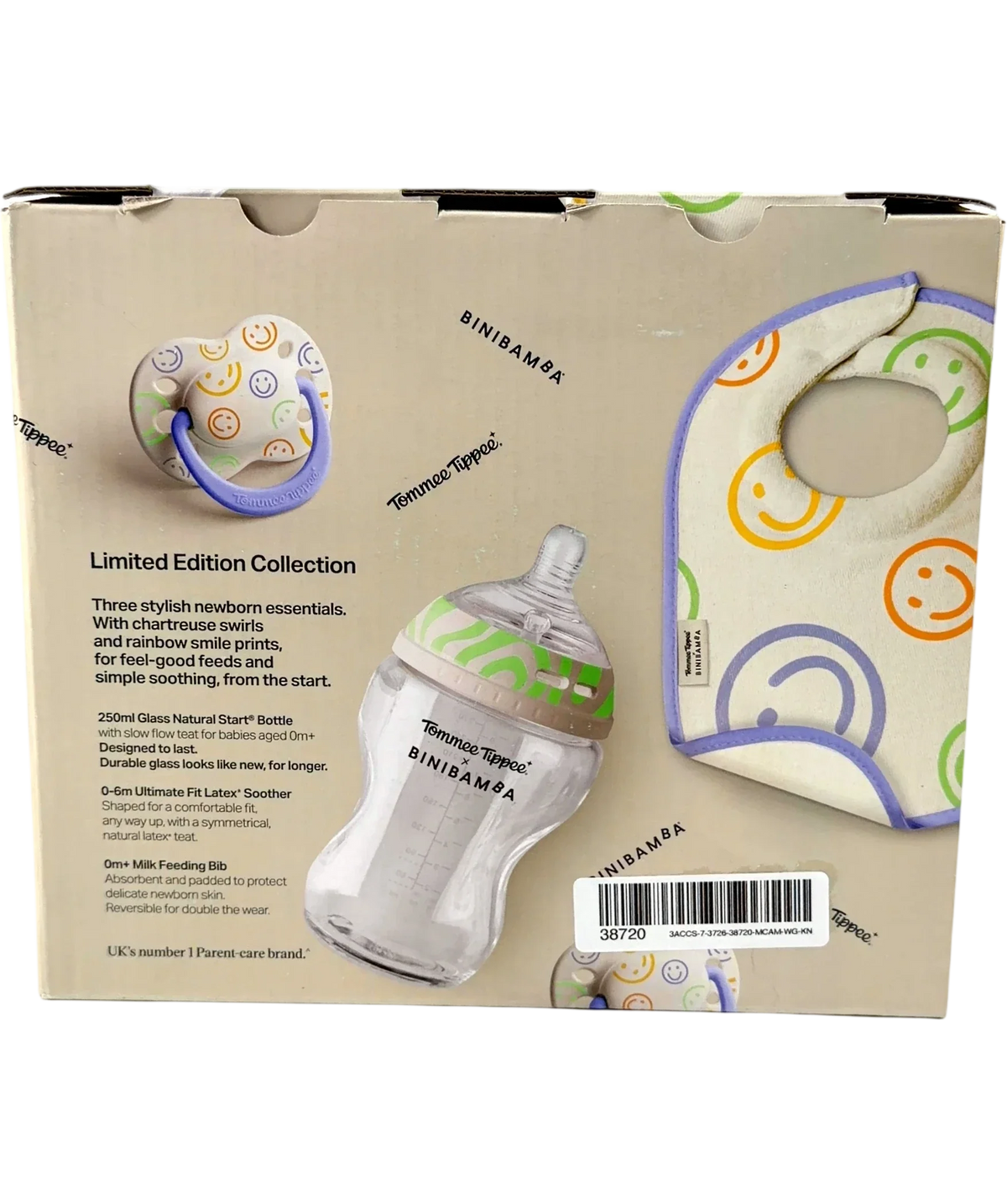 Tommee Tippee x BINIBAMBA Multicoloured Happy Days Gift Set (Starter Set) — back