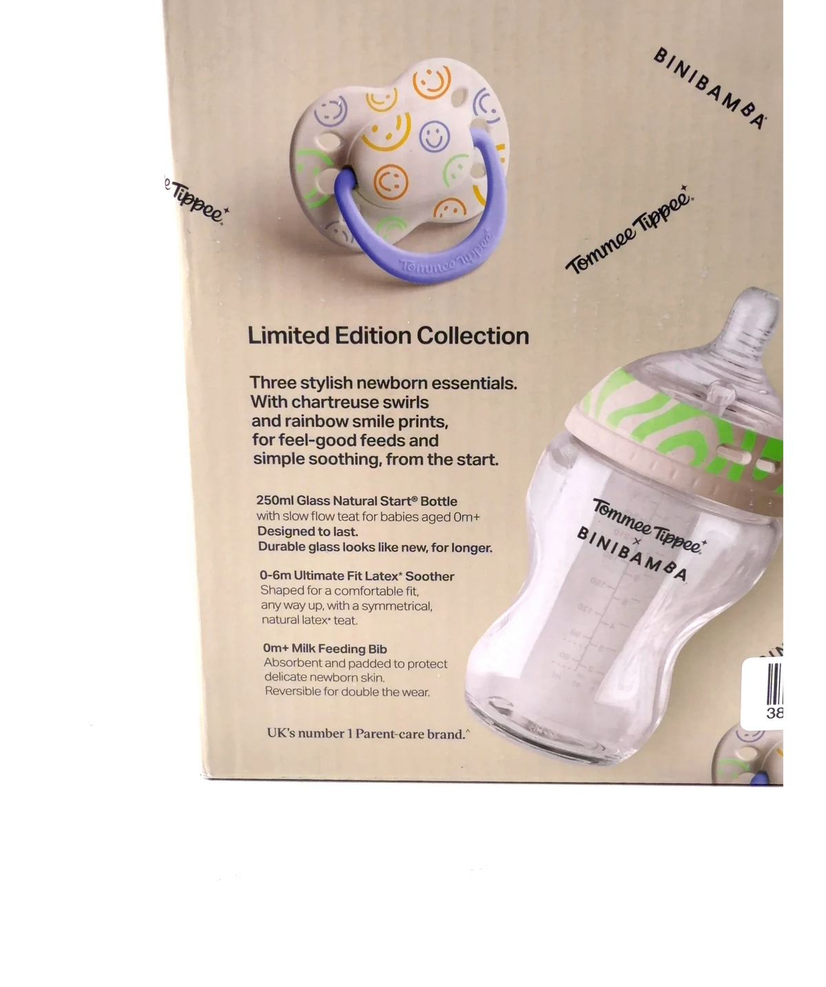 Tommee Tippee x BINIBAMBA Multicoloured Happy Days Gift Set (Starter Set) — care label