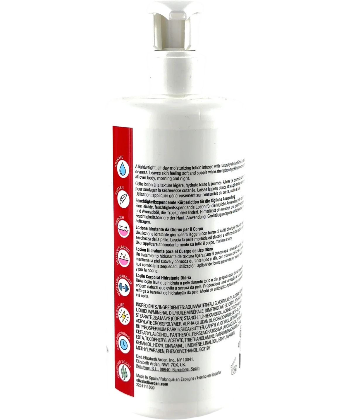 Elizabeth Arden Daily Hydrating Body Lotion, size 380ml — back