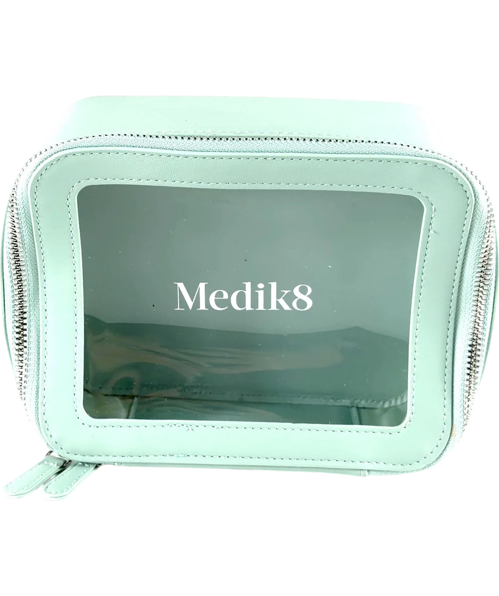 medik8 mint green Mint Green Clear Cosmetic / Beauty Bag — front