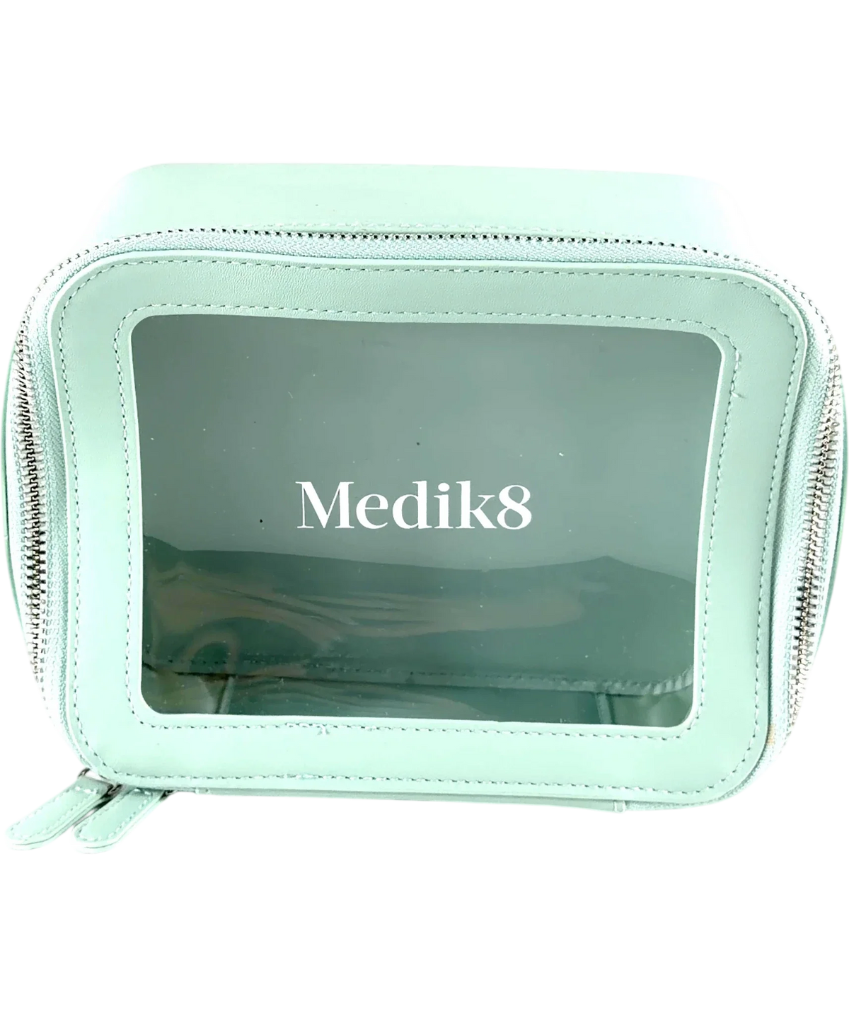 medik8 mint green Mint Green Clear Cosmetic / Beauty Bag — front