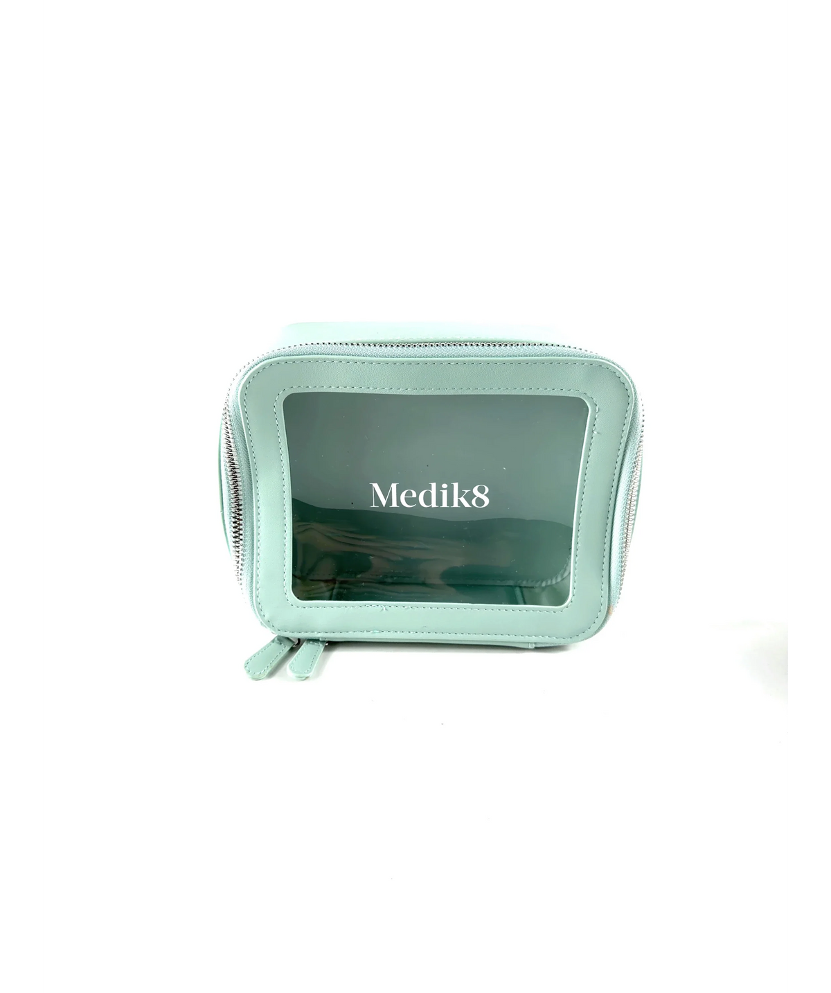medik8 mint green Mint Green Clear Cosmetic / Beauty Bag — label