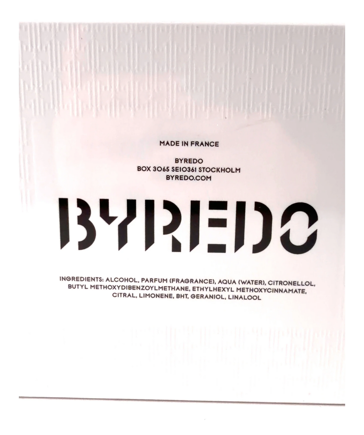 BYREDO YOUNG ROSE, size 100ml — label