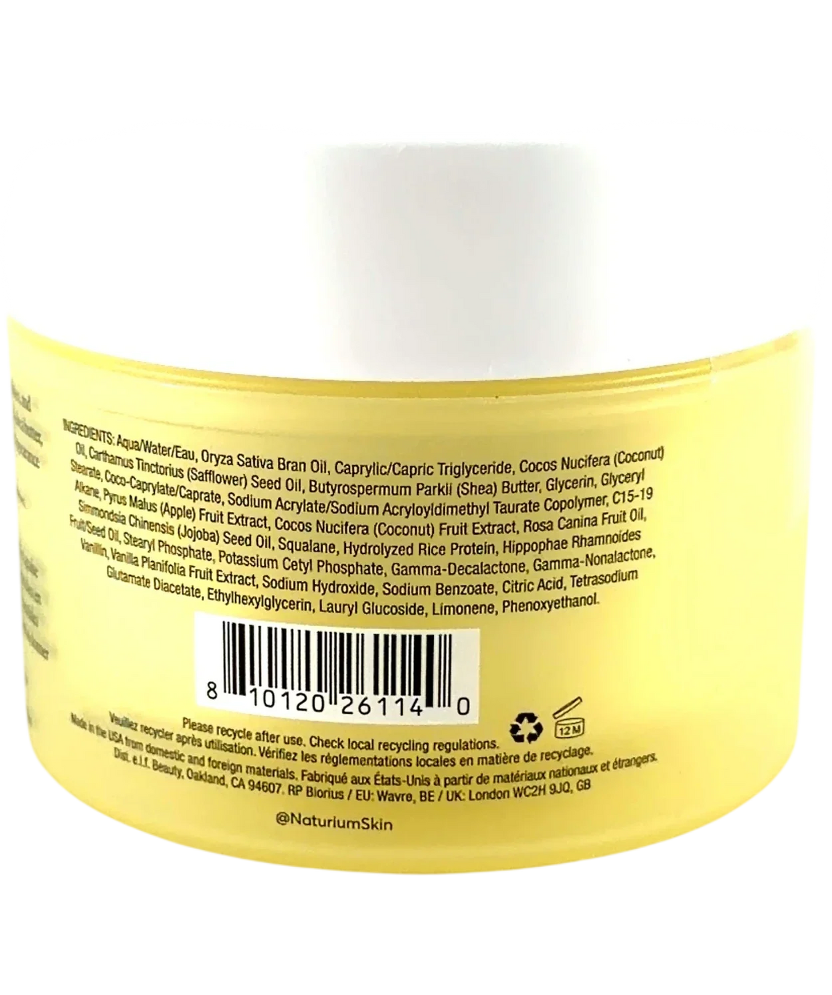 naturium The Glow Getter Multi-Oil Body Butter, size 232ml — back