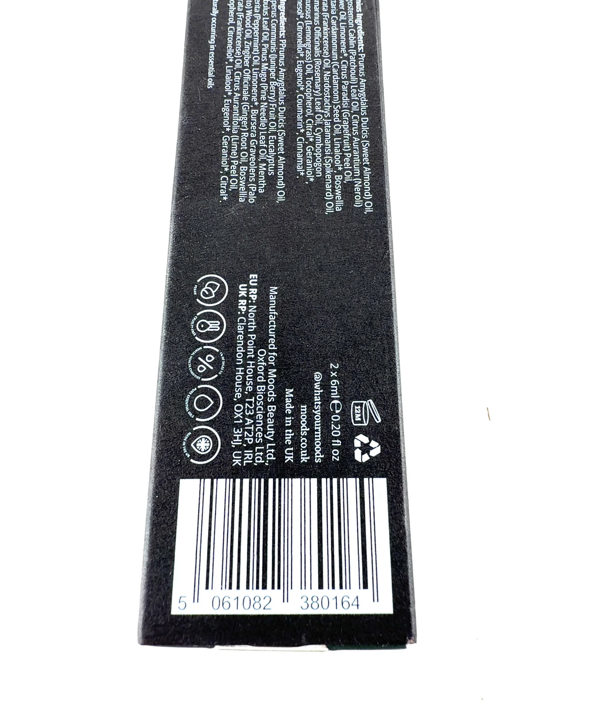 moods FIT Performance MoodSwing (Genius + Fit) dual roller, size 12ml — care label