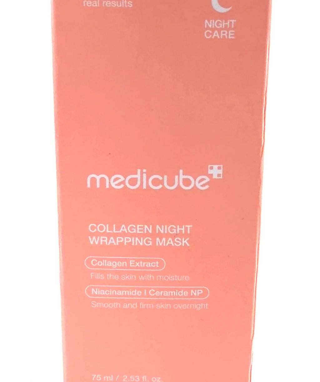 Medicube COLLAGEN NIGHT WRAPPING MASK, size 75ml — label
