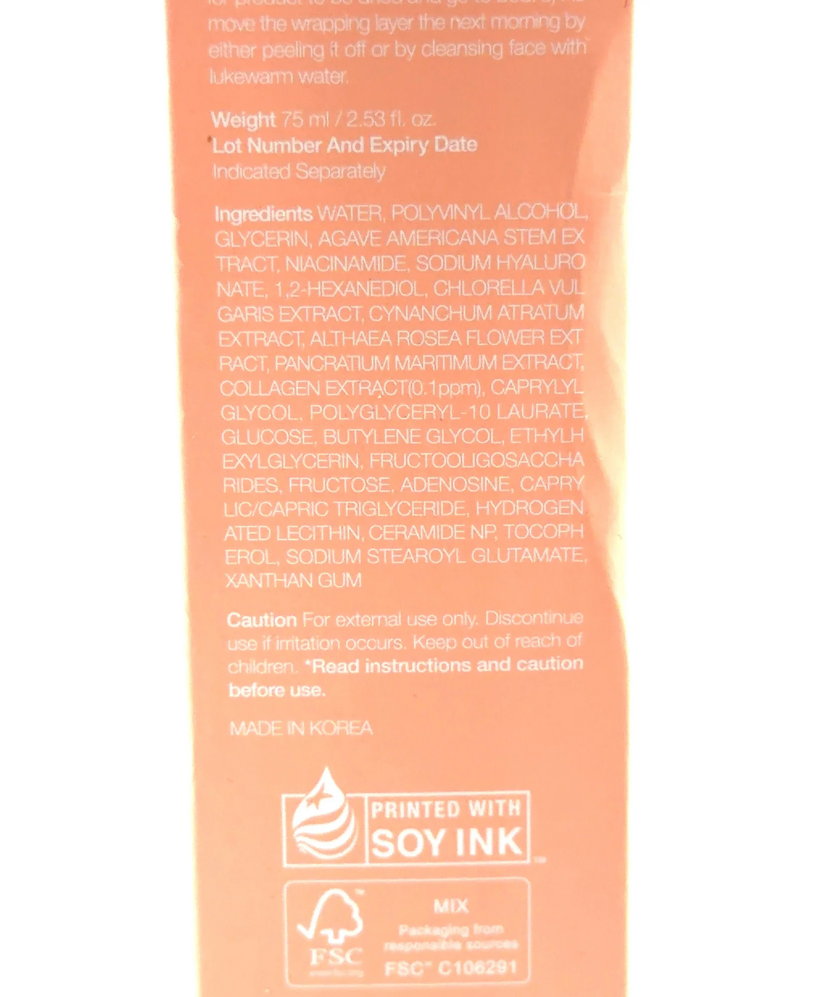 Medicube COLLAGEN NIGHT WRAPPING MASK, size 75ml — fabric detail