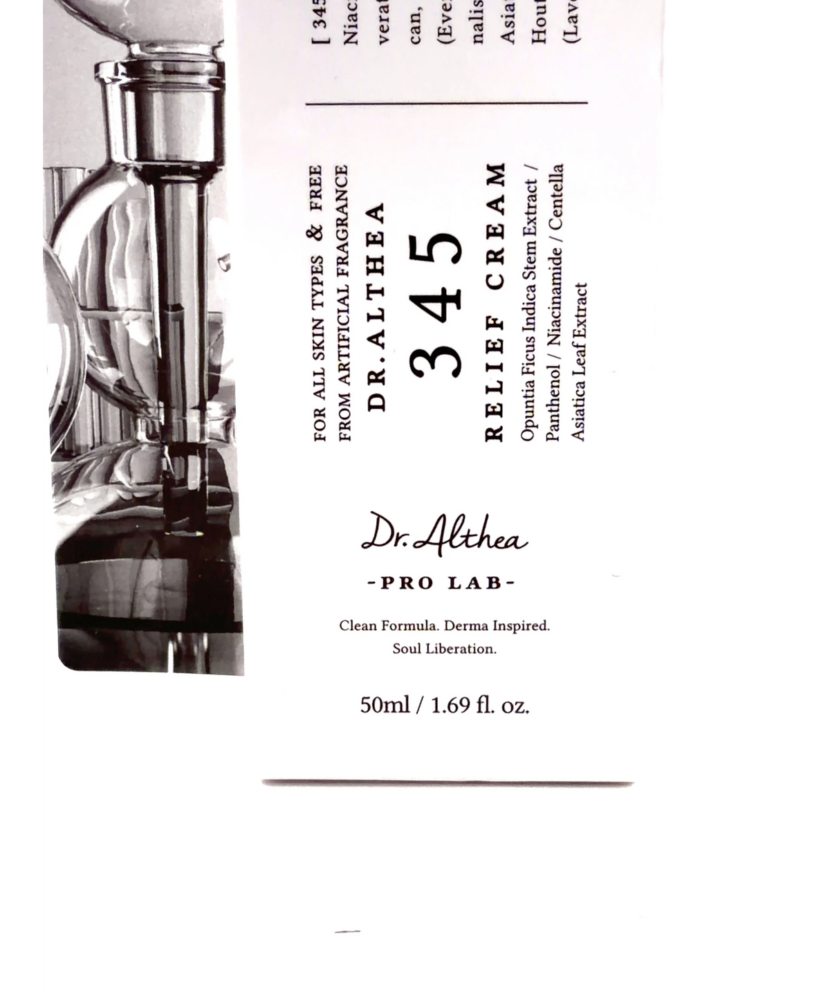 Dr.Althea 345 RELIEF CREAM, size 50ml — care label