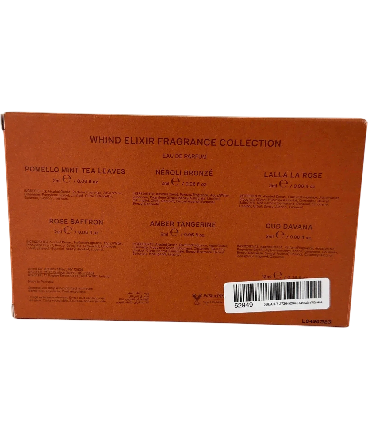 Whind Elixir Collection Discovery Set, size 12ml — back
