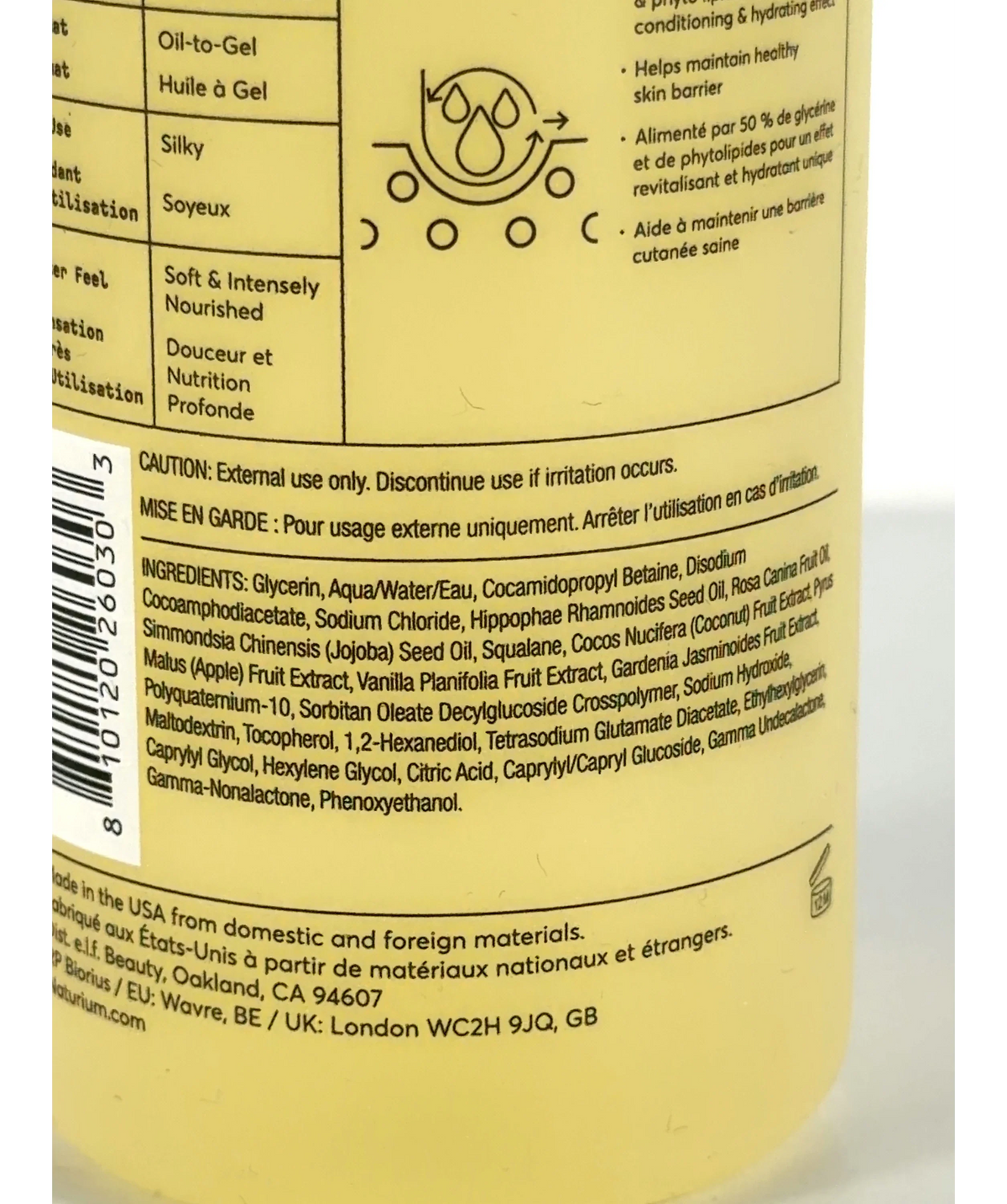 naturium Universal The Glow Getter Multi-Oil Body Wash, size 500ml — fabric detail
