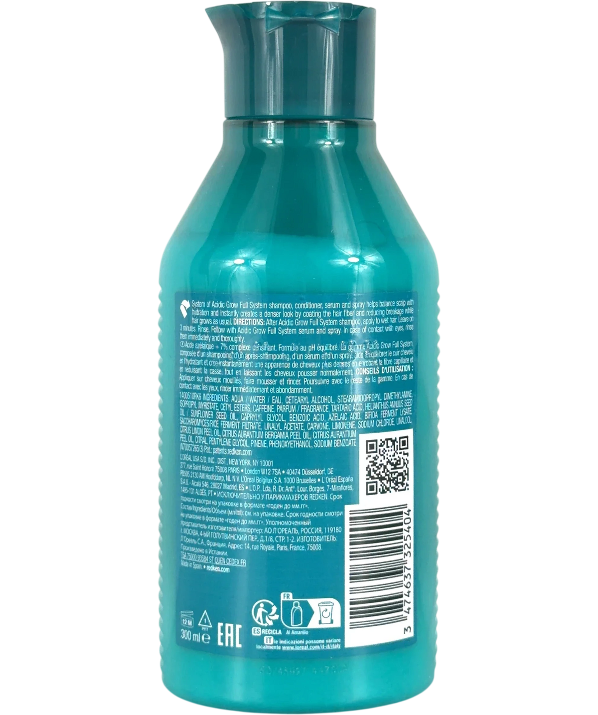 REDKEN Acidic Grow Full Conditioner, size 300ml — back