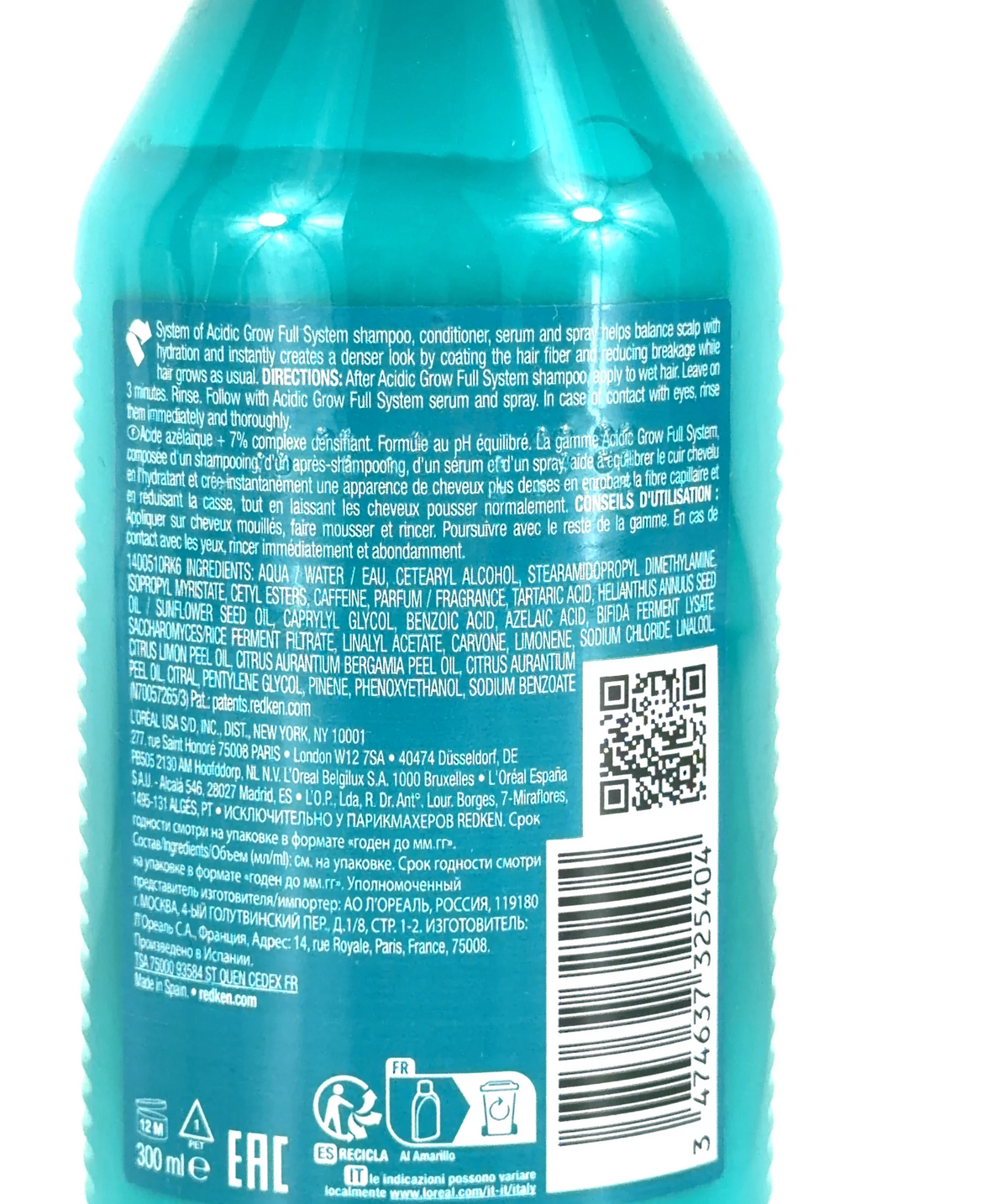 REDKEN Acidic Grow Full Conditioner, size 300ml — fabric detail