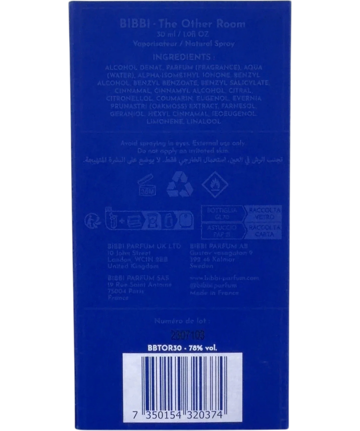 BIBBI The Other Room, size 30ml — back