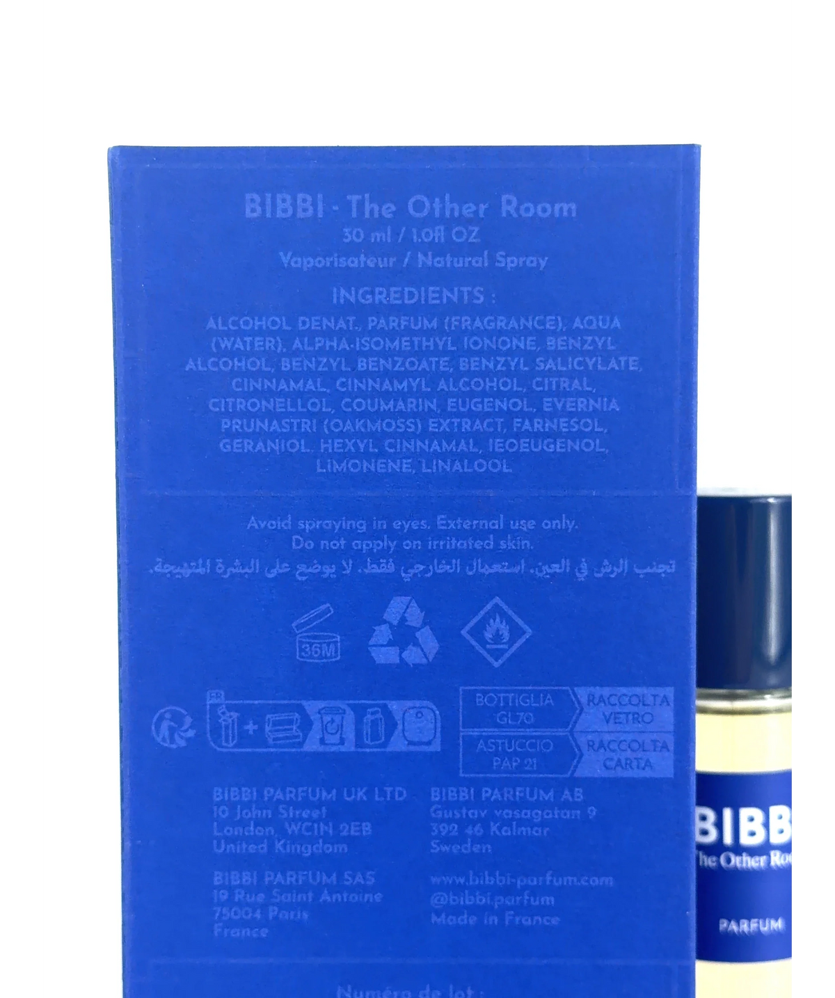 BIBBI The Other Room, size 30ml — fabric detail