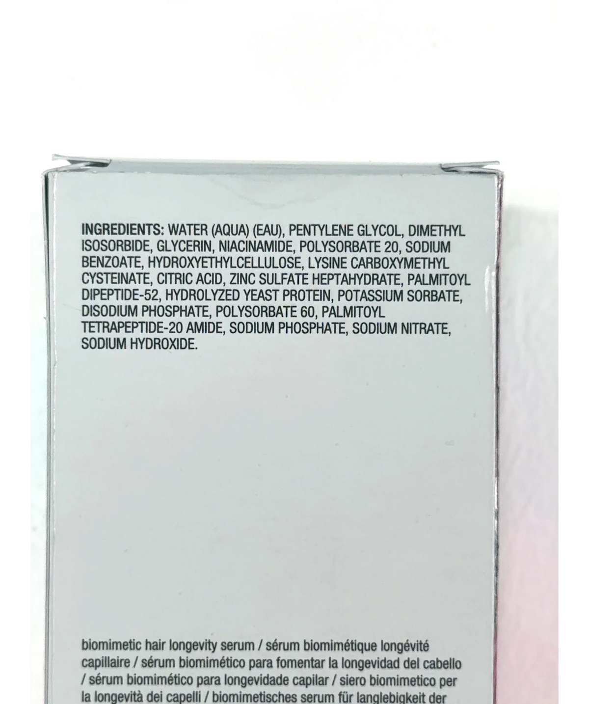 K18 Hair science FutureIQ Biomimetic Hair Longevity Serum, size 90ml — fabric detail