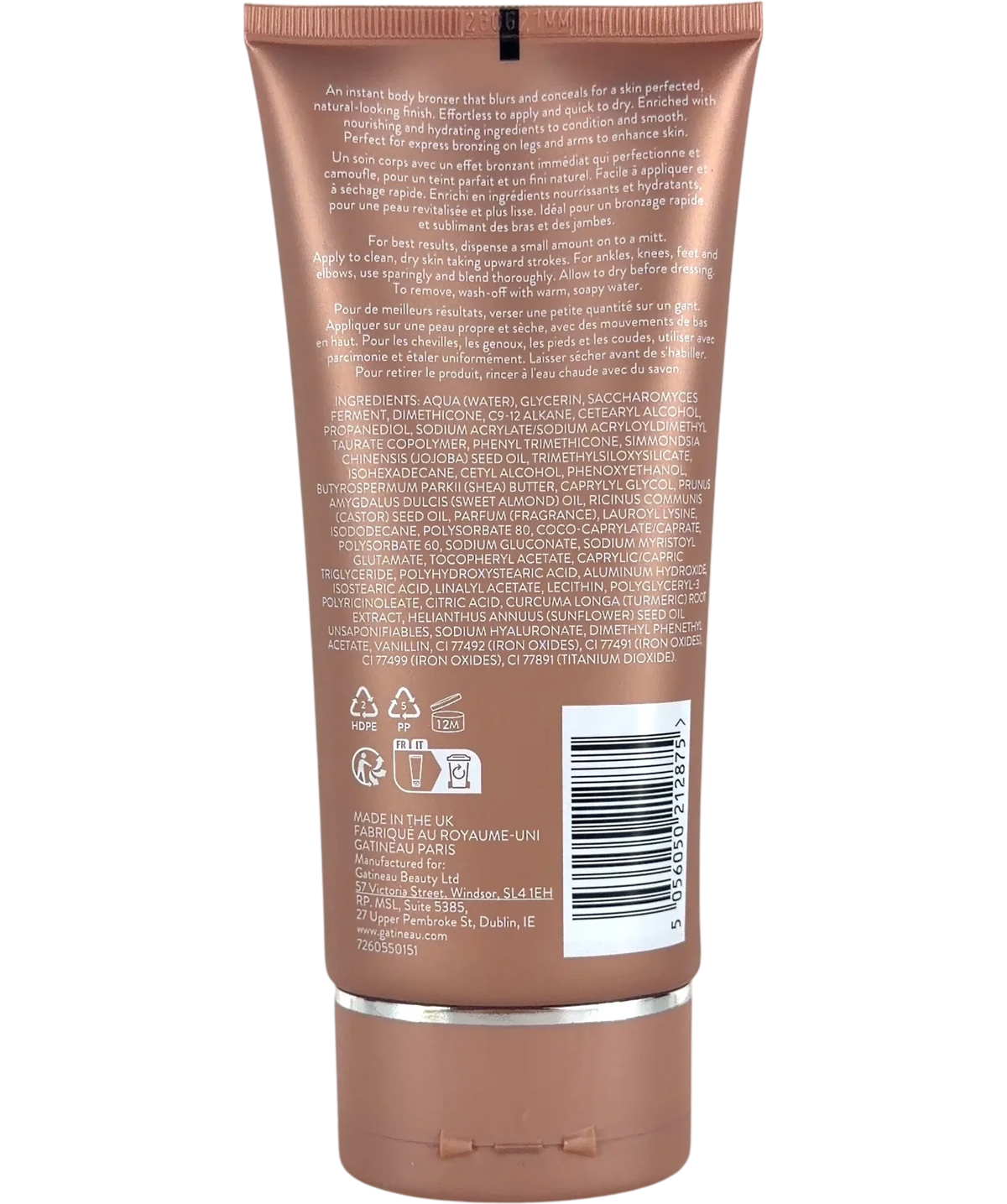gatineau MEDIUM/DARK Golden Glow Blurring Body Bronze, size 150ml — back