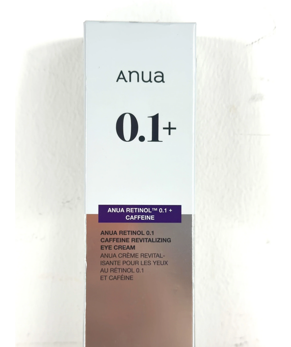 anua RETINOL 0.1 CAFFEINE REVITALIZING EYE CREAM, size 30g — label