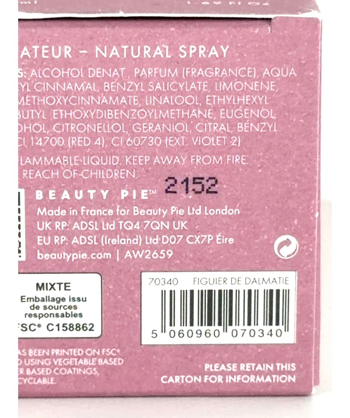 Beauty Pie FIGUIER DE DALMATIE, size 50ml — detail