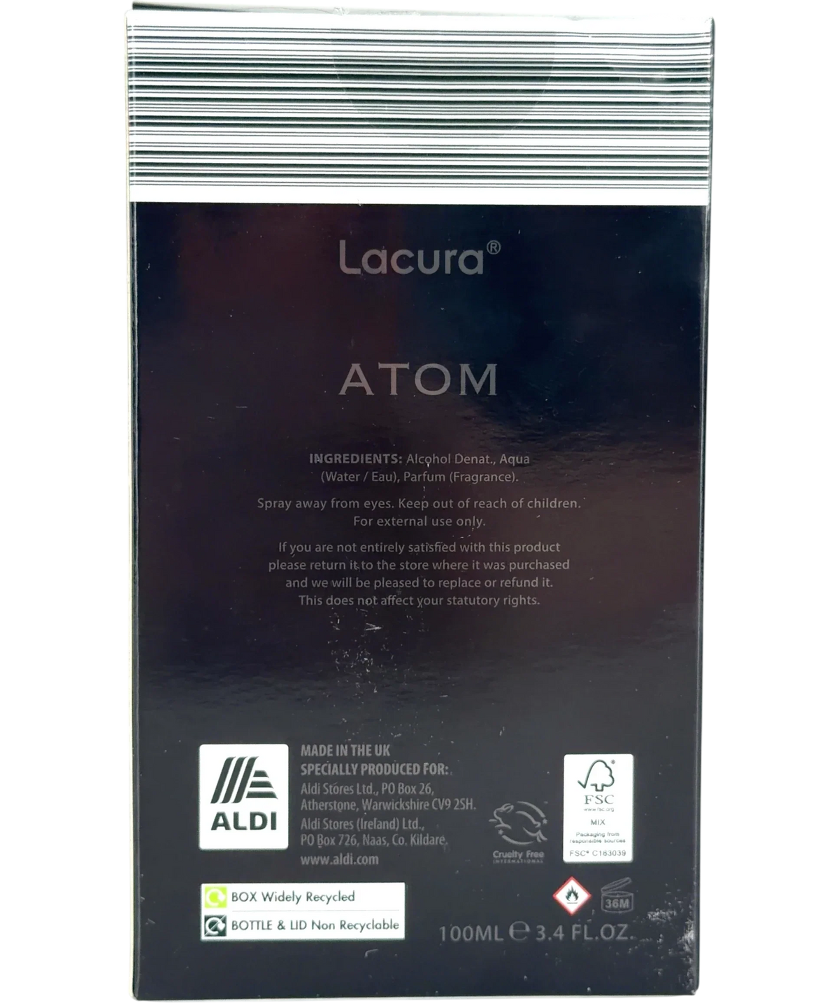Lacura Atom Eau de Parfum, size 100ml — back
