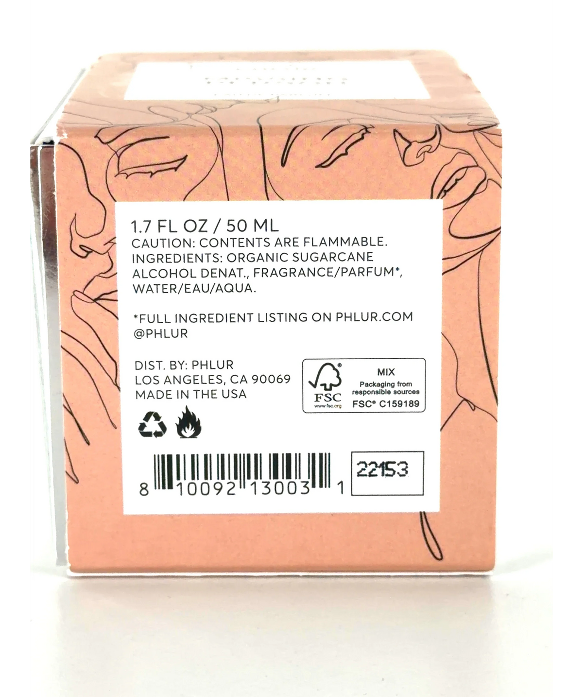 Phlur Missing Person Eau de Parfum, size 50ml — fabric detail
